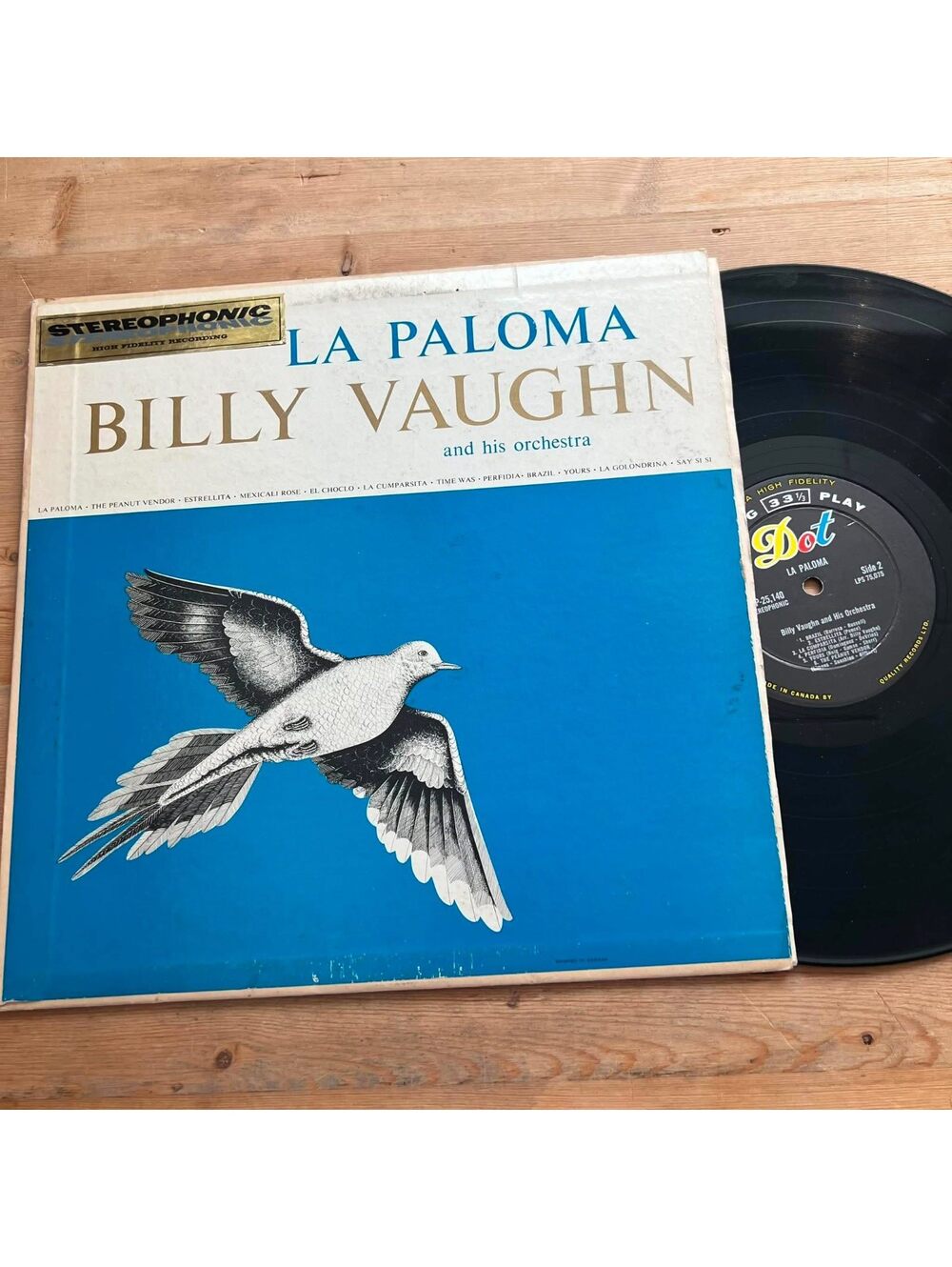 Billy Vaughn and his Orchestra - La Paloma 33rpm VG+ VR20